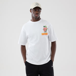 Tricou New Era Food Character Graphic Oversized Alb
