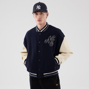 Geacă New Era Oversized Varsity Neagră