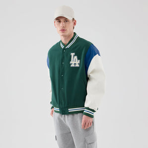 Geacă New Era Mlb Varsity Jacket La Dodgers Verde