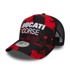 Șapcă New Era 9Forty Trucker Camo E-Frame Ducati Reglabilă Neagră