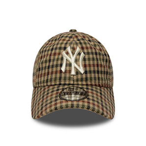 Șapcă New Era 9Twenty Img Water Repellent Check Ny Yankees Reglabilă Bej