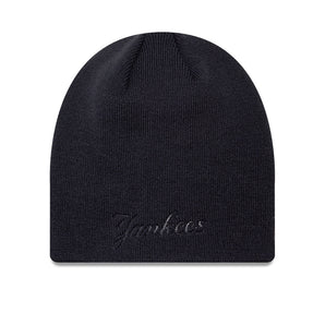 Căciulă New Era Knit Thin Mlb Wordmark Beanie Ny Yankees Neagră