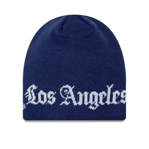 Căciulă New Era Knit Thin Wordmark Skully La Dodgers Albastră