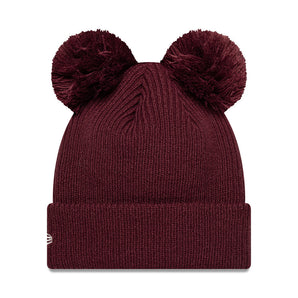 Căciulă New Era Knit Medium Women Double Pom Beanie Ny Yankees Maro