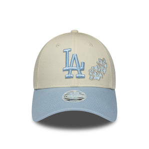 Șapcă Women's Floral 9FORTY Los Angeles Dodgers Reglabilă Albă