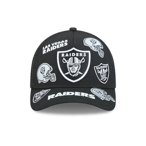 Șapcă New Era 9Forty M-Crown All Over Print La Raiders Reglabilă Neagră