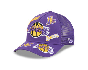 Șapcă New Era 9Forty M-Crown All Over Print La Lakers Reglabilă Mov