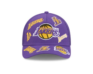 Șapcă New Era 9Forty M-Crown All Over Print La Lakers Reglabilă Mov