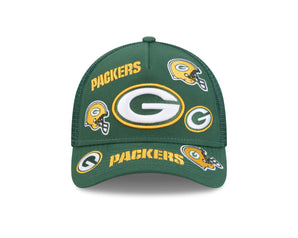 Șapcă New Era 9Forty M-Crown All Over Print Green Bay Packers Reglabilă Verde
