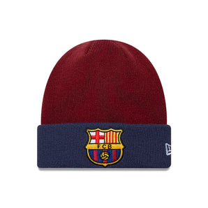 Șapcă New Era Knit Medium Contrast Cuff Beanie Fc Barcelona Roșie