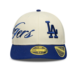 Șapcă New Era 59Fifty Mlb Side Script Low Profile La Dodgers Fixă Bej
