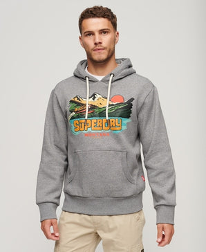 Hanorac Superdry TRAVEL POSTCARD GRAPHIC HOODIE