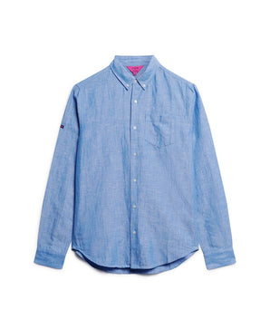 Camasa Superdry Studios Linen Button Down Long Sleeve