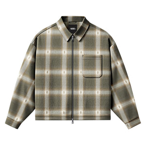Cămașă Vans Larkspur Zip Plaid Flannel Verde