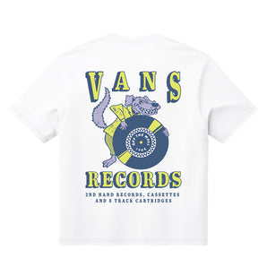 Tricou Vans Recordings Short Sleeve Alb