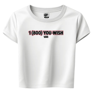 Tricou Vans You Wish Baby Tee Alb