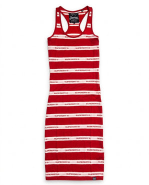 Rochie Mila Stripe Midi Dress Rosu