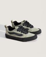 VGeneration Vans Knu Skool light green suede sneakers with black oversized Sidestripe and chunky sole.