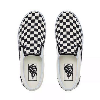 INCALTAMINTE FEMEI, BARBATI VANS Tenisi Classic Slip-On Checkerboard Alb-Negru - vgeneration.ro