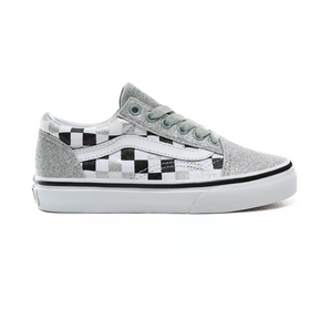 Tenisi Old Skool Glitter Checkerboard Copii VANS