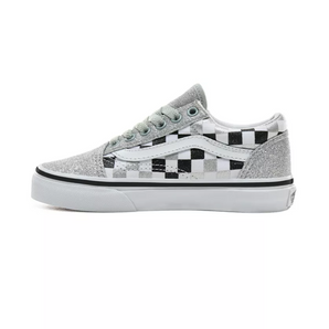 Tenisi Old Skool Glitter Checkerboard Copii VANS