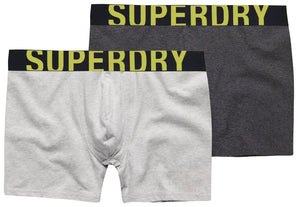 Boxeri 2 Perechi Superdry Boxer Dual Logo