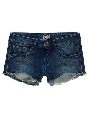 IMBRACAMINTE FEMEI SUPERDRY Pantaloni Scurti Core Hot Short Albastru - vgeneration.ro