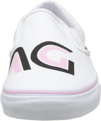  FEMEI, BARBATI VANS Tenisi Classic Slip-On OMG (Sayings) Alb - vgeneration.ro