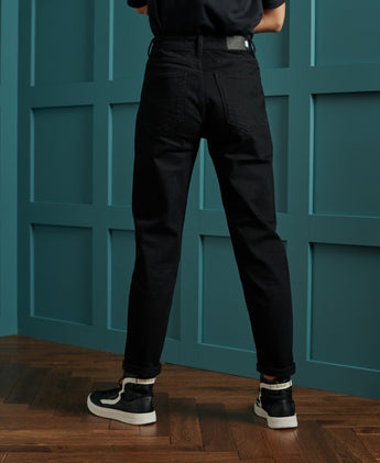 Pantaloni Blug High Slim Taper Negru-PANTALONI-SUPERDRY--Vgeneration.ro